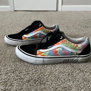 Vans x Santa Cruz tie dye shoes